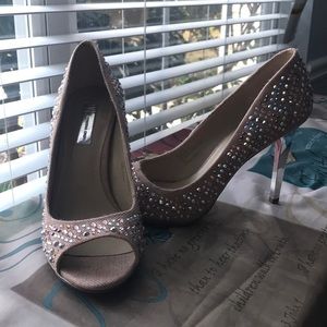 Rhinestone covered heels